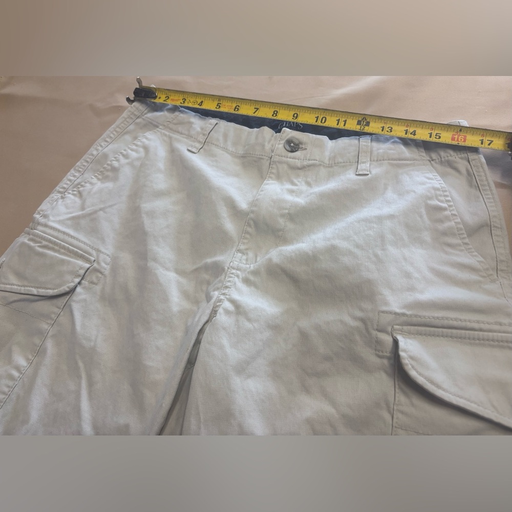 Chaps Ralph Lauren Men’s Cargo Shorts 32 Khaki Corduroy Baggy Utility Gorpcore - Picture 7 of 16